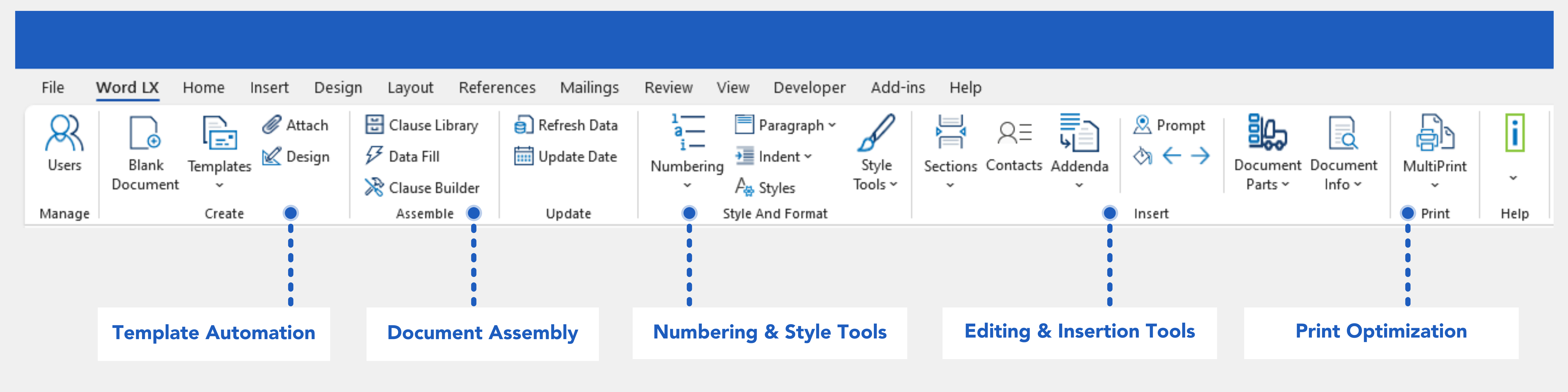 screenshot of Word LX